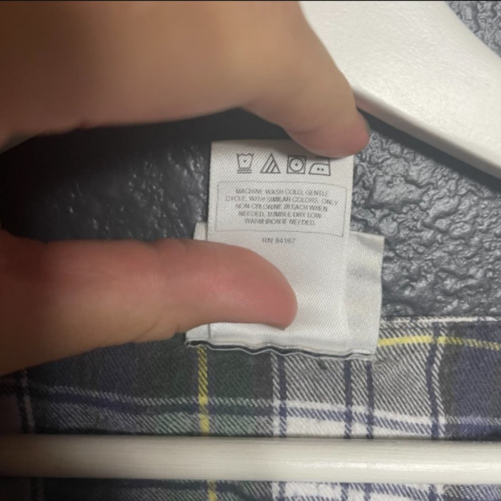 Disney Women's Vintage Mickey Mouse Green Plaid Sleepwear Pajama Shirt Size S/M - Picture 5 of 5